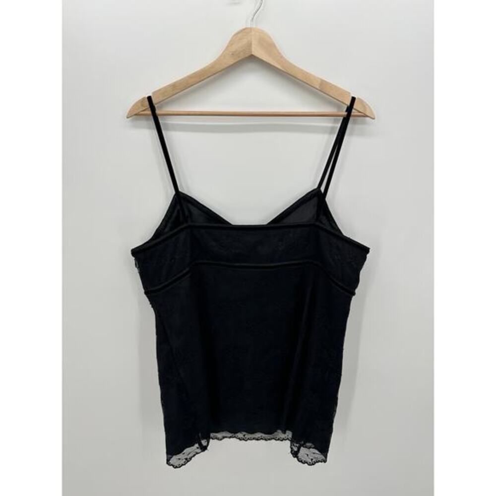 Vintage George‎ Womens Babydoll Lace Tank Size XL Black Dark Fairy Grunge Y2K - Picture 2 of 7